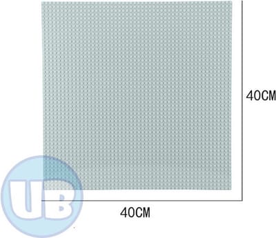 Uniblocks Classic grote bouwplaat lichtgrijs - 40 x 40 cm | City | combineer met Lego bouwplaten | grondplaten 50x50 noppen | wegen | wegplaat | stad | Geschikt voor LEGO bouwplaten bouwplaat wegplaat