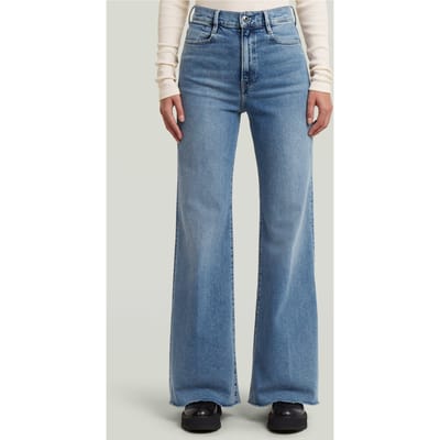 G-Star Deck Ultra High Wide Leg Jeans Medium Blue Taglia: W31L32 | Pantaloni Outlet | Donna | Blu