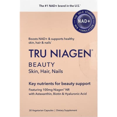 Tru Niagen, Beauté, Peau, Cheveux, Ongles, 30 Gélules Végétales