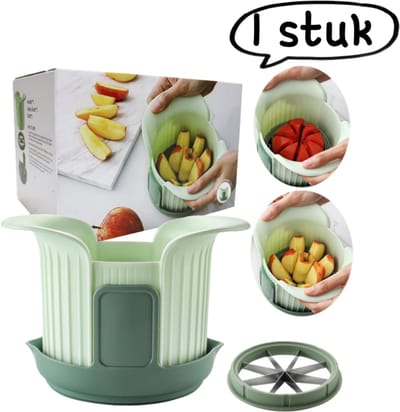1-delige fruitschaaf - Appel- en druivenschaaf/snijder - Huishoudelijke ontpitter/boormachine - Ronde appelschaaf - Groen