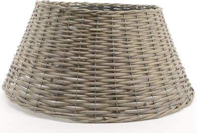 Decoris Kerstboomrok/kerstboommand - bruin - wilg hout - D70 x H28 cm - voor een kerstboom tot 240 cm