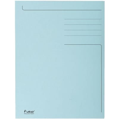 Exacompta FOREVER® bedrukte map met 3 kleppen - 280gm2 - 24x32 cm voor A4 - Lichtblauw - 448006E