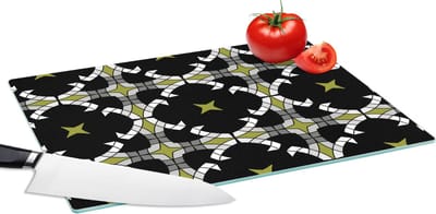 Glazen Snijplank - 39x28 - Glas in lood - Abstract - Patronen - Snijplanken Glas