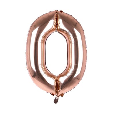 Cijfer Ballon '0'  Rosé (100CM)