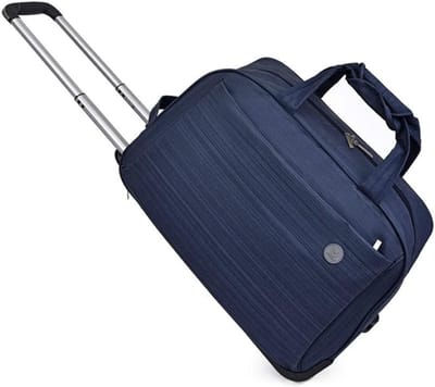 Reisduffel met Trolley en Vouwfunctie - Handbagage voor Vliegtuig, Blauw, 50x26x32cm, Ideaal voor Weekendtrips en Sportactiviteiten