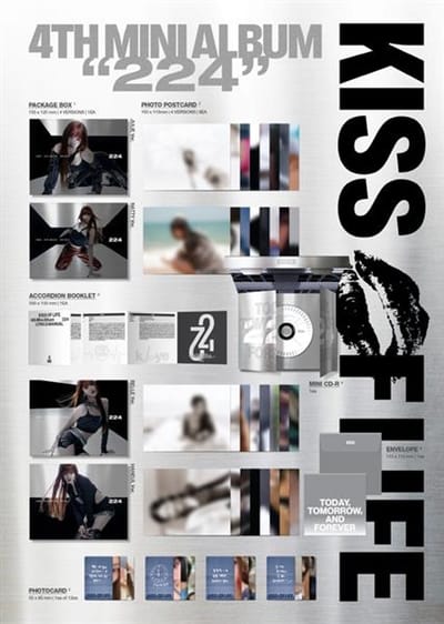 KISS OF LIFE - 4e Mini 224 (Digipack Ver.) Random 1 gray