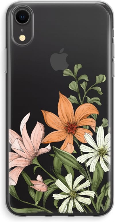 Case Company® - Hoesje geschikt voor iPhone XR hoesje - Floral bouquet - Soft Cover Telefoonhoesje - Bescherming aan alle Kanten en Schermrand
