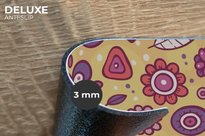 Placemats - 6 stuks - 45x30 cm - Placemat kunststof - Patroon - Bloemen - Paars - Oranje - Borden onderleggers - Decoratie voor op tafel - Keuken tafeldecoratie accessoires - Vinyl onderlegger - Tafelversiering
