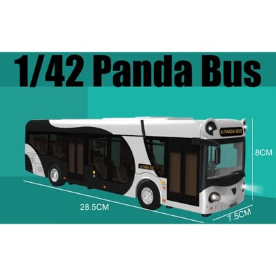 1:42 Schaal Speelgoedbus, Nieuwe Energie Elektrische Bussen, Luchthaven Bezienswaardigheden Metalen Model Pull Back Geluid & Licht Collectie Voor Jongens, Kind