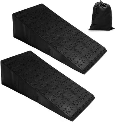 Squat Blokken - Krachttraining Wig - Fitness Oefeningen - Antislip Textuur - 35x16x16 cm - Zwart