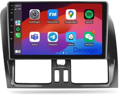 CarPlay autoradio geschikt voor Volvo XC60 | 2008 t/m 2017 | Android 13 | Draadloos Apple CarPlay & Android Auto | 2GB + 32GB | QuadCore processor | Denago DNG-A383 | 2025 model | 2008 2009 2010 2011 2012 2013 2014 2015 2016 2017 | Bluetooth & Wifi