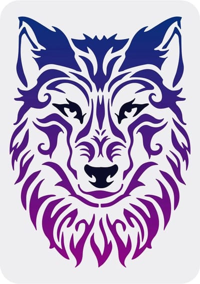 Dailygoody - Wolf Stencil - Schilderij Stencil - Herbruikbaar en