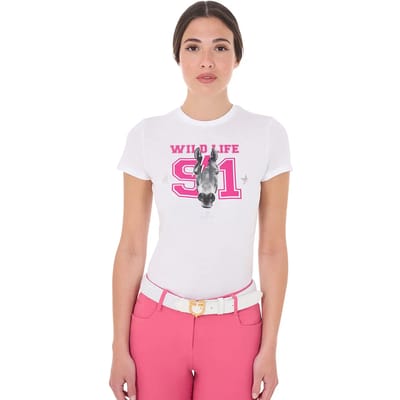 Katoenen dames-T-shirt Equestro Wild Life