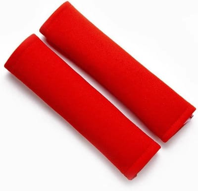 Gordelkussens Auto - Veiligheidsgordel Covers - Comfortabel Rijden - Zacht Pluche Materiaal - 24cm Lengte - Rood