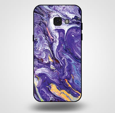 Smartphonica Telefoonhoesje voor Samsung Galaxy A5 2017 met marmer opdruk - TPU backcover case marble design - Goud Paars geschikt voor Samsung Galaxy A5 2017