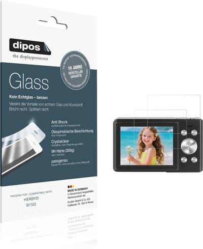 dipos – 2x Pantserfolie geschikt voor HERBYD B15D | 9H Screenprotector