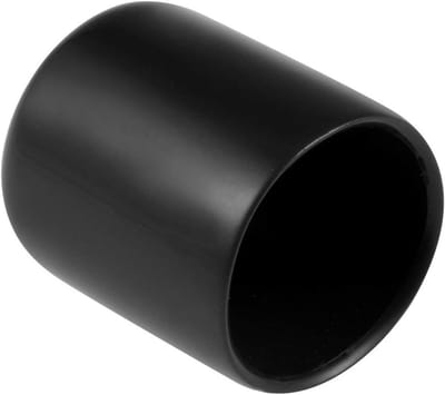 20 Stuks Zwarte Rubber Eindkappen 20mm ID - Flexibele Bescherming voor Schroeven, Kabels en Buizen, Duurzame Vinyl Covers