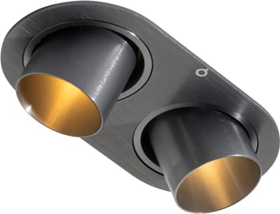 QAZQA installa - Moderne Inbouwspot - 2 lichts - L 14.5 cm - Donkergrijs - Woonkamer | Slaapkamer | Keuken