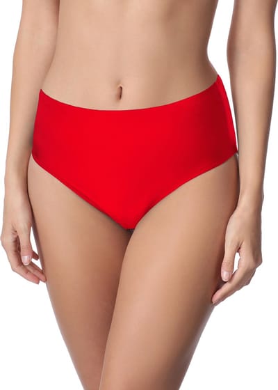 Merry Style MS-VO-M72W Dames Zwembroek - Zwemshorts - Bikinibroekje - Elastische tailleband - Polyamide & Elastaan - Rood (4186) - 46