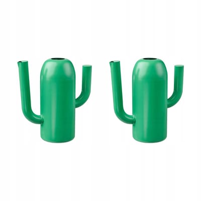 Merkloos Kaktus Wazon & Gieter - Felgroen, 24 cm (2 stuks)