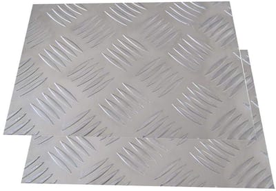 Aluminium Plaat - Traanplaat Metaal - Industriële Decoratie - Corrosiebestendig Zuiver Aluminium - 200x200mm 2mm dik - Naturel