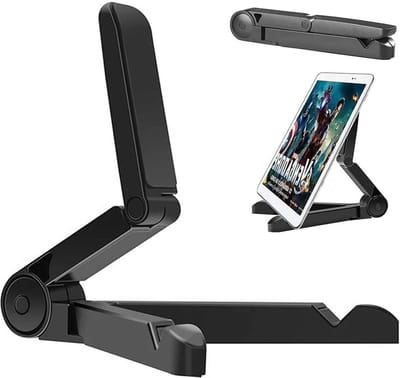 Tablet Stands en Houders Verstelbaar, Draagbare Tablet Standhouder voor iPad, Samsung Galaxy en Kindle Fire Tablets, Desktop Mobiele Telefoon Stand voor iPhone 12 11 Pro Max (zwart)