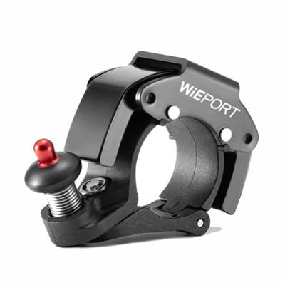 Wieport Compacte Fietsbel - Luid & Helder Geluid - RVS Aluminium - Universele Montage - Zwart