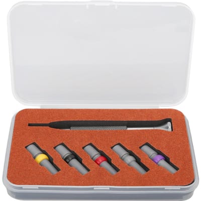 Schroevendraaierset voor Horloges Hoge Hardheid Dik Handvat Snelstaal Horlogereparatiegereedschap met 5 Schroeven white