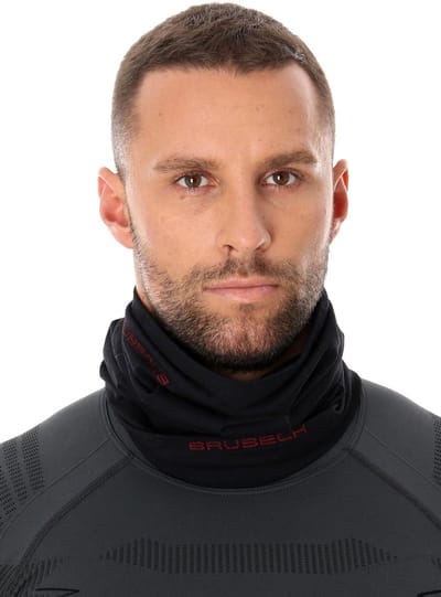 Brubeck | Seamless Nekwarmer/Sjaal/Bandana/Hoofddoek Merino Wol Blend – Ademend, Antibacterieel & Mulesing Free - Zwart -S/M