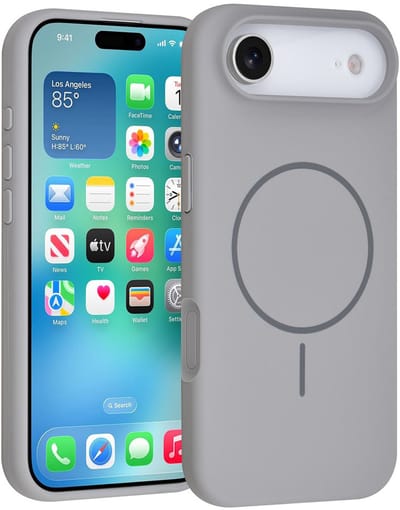 TUNIQ telefoonhoesje voor Apple iPhone 17 Air - MagSafe siliconen backcover - Grijs