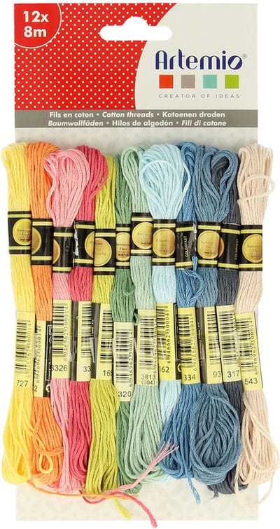 12 katoenen draden pastel 8 m - Artemio