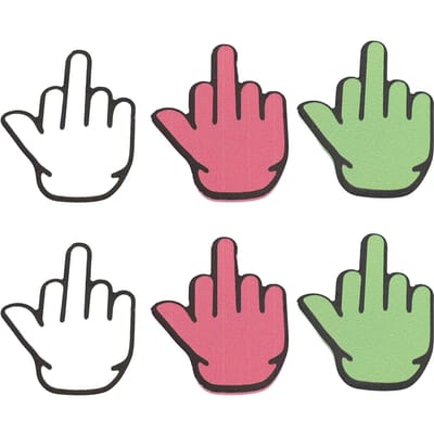 6 STUKS Zuignap Middelvinger Sticker Grappig Krachtige Zuigkracht Multifunctioneel Slijtvast voor Telefoon pink