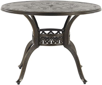 SAPRI - Tuintafel - Donkerbruin - 100 x 100 cm - Aluminium