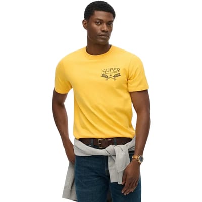 Superdry - Lo-fi Outdoors T-Shirt met print op de borst - Heren - T-shirts