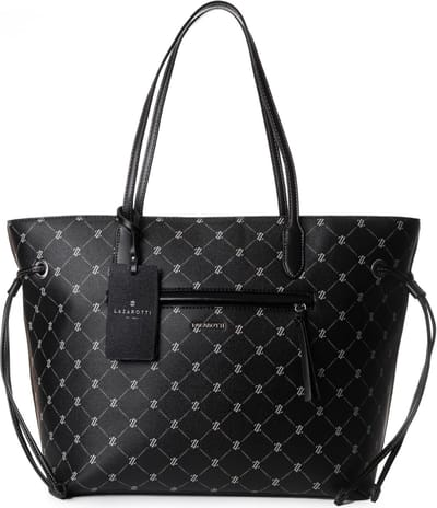 Lazarotti Schoudertas Palermo Shopper Black Zwart