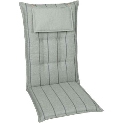 GO-DE TEXTIL Tuinkussen (Stoelkussens voor stoelen met een lange rugleuning, Taupe)