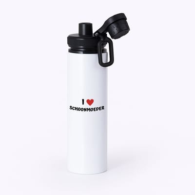Hacebo® - I love schoonmoeder waterfles met draaidop zwart - Schoonmoeder - de liefste schoonmoeder - Moeder cadeautjes - moederdag - verjaardag - geschenk - kado - water fles - 850ML