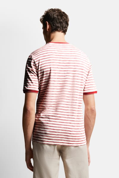 Bugatti Herren T-shirt met fineliner strepen
