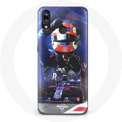 Coque pour Huawei P20 Lite - Pierre Gasly - Formule 1 - Souple - Sportif - Rouge Bleu rouge