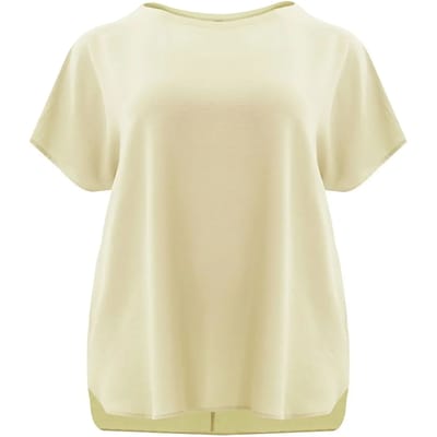 Ronde Hals T-shirt in Crêpe Dames Mat Fashion