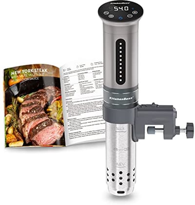 KitchenBoss Vacuümkoker, 1100 W, IPX7, waterdicht, onderdompelcomputer voor het fornuis, instelbare thermostaat voor een nauwkeurige temperatuurregeling