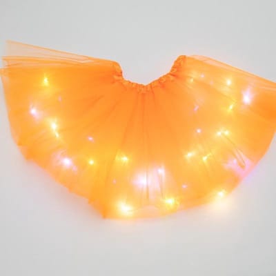 Lichtgevend LED - Rokje - Tutu - Volwassen - Oranje - Met Gekleurde RGB Verlichting - WK Voetbal Verkleedkleding