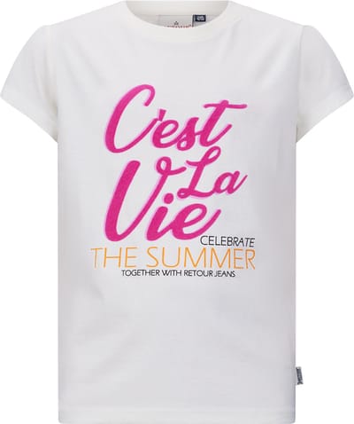 Retour jeans Zoey Meisjes T-shirt - optical white - Maat 4