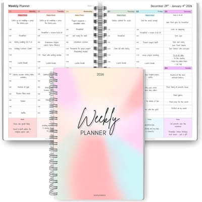 Agenda en Planner 2026 - Weekindeling met Uurplanning en Jaaroverzicht - A5