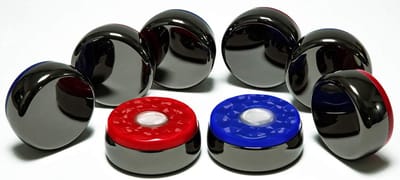 Sjoelbak Pucks - Shuffleboard Schijven - Spelonderdelen Vervangen - Verfijnd Vakmanschap - 58 mm - Zwart Verchroomd