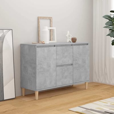 vidaXL - Dressoir - 101x35x70 - cm - bewerkt - hout - betongrijs