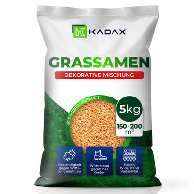 KADAX siergras, 200 m², siergraszaad, graszaadmengsel, graszaad, effectief zaad, graszaadmengsel, gras, zaadmengsel (5 kg)