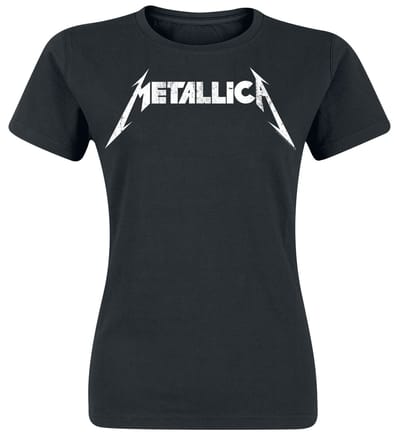Metallica T-shirt - Textured Logo - S tot XXL - voor Vrouwen - zwart