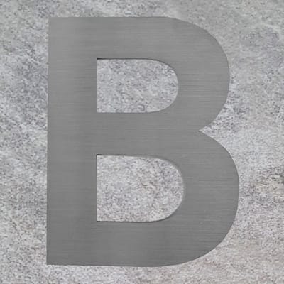 Logixbox - Huisletter - B - Materiaal: RVS - Hoogte: 7,5cm - Kleur: RVS - Montage: 3M sticker - Type RVS/75/Bold/letter B