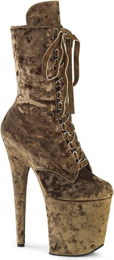 Pleaser - FLAMINGO-1045VEL Plateau Laarzen, Paaldans schoenen - US 6 - 36 Shoes - Groen